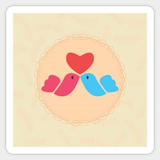 Lovely Bird couple Sticker